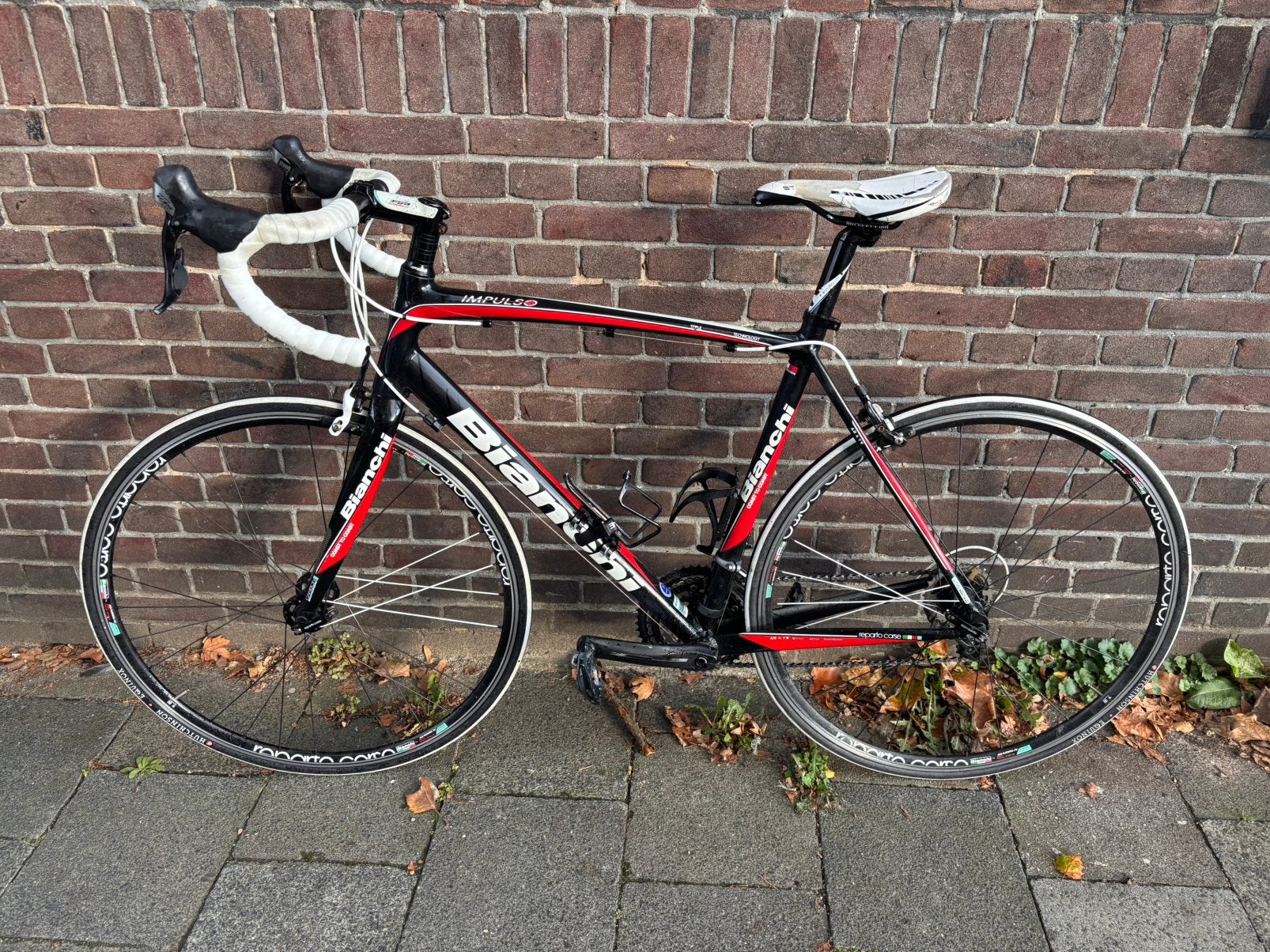 Bianchi racefiets, Fietsen en Brommers, Gebruikt, Velgrem, Aluminium, Meer dan 20 versnellingen