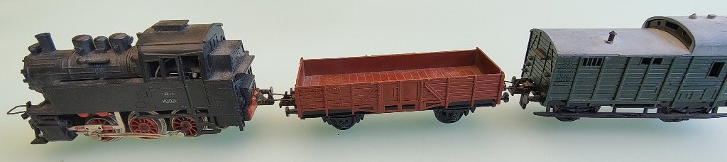 Trix Express Stoomlocomotief 20020 met 2 Wagons - Gebruikt, Wisselstroom, Trix, Ophalen of Verzenden, Analoog