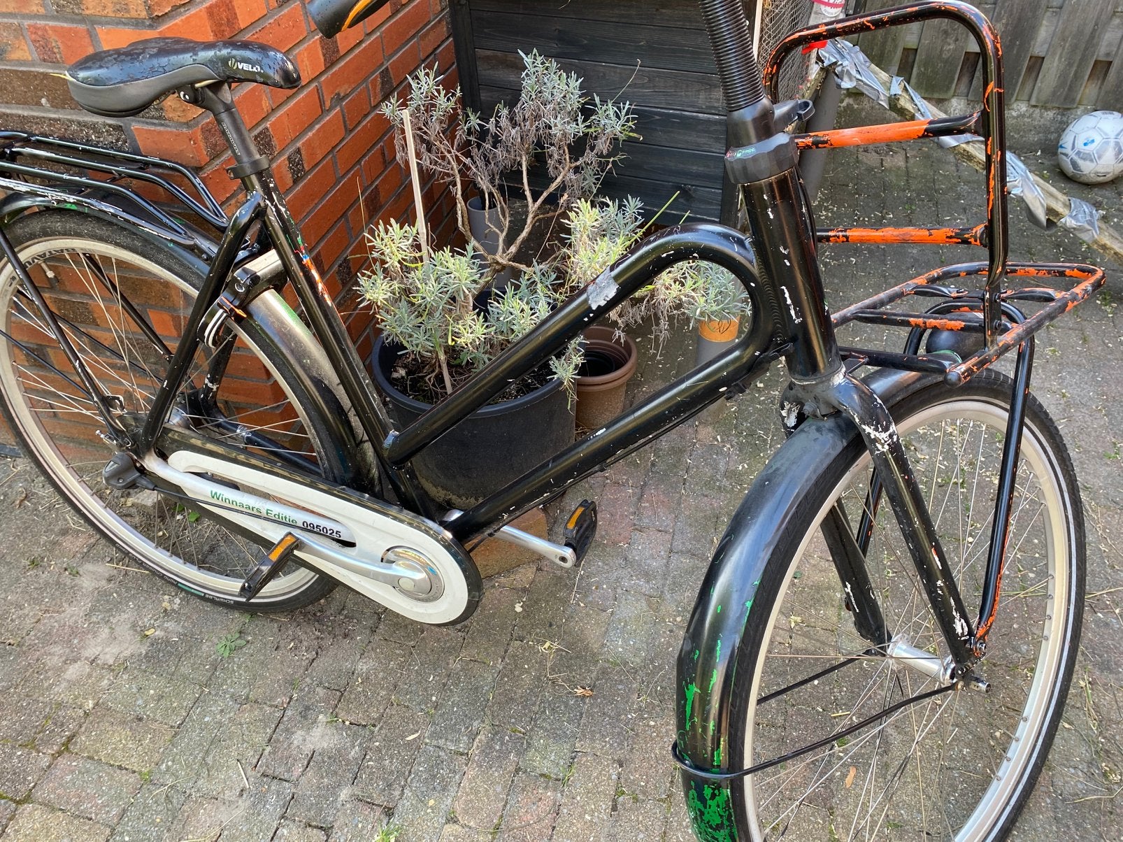 Stevige studentenfiets, Batavus, Ophalen, Terugtraprem, Gebruikt, Versnellingen
