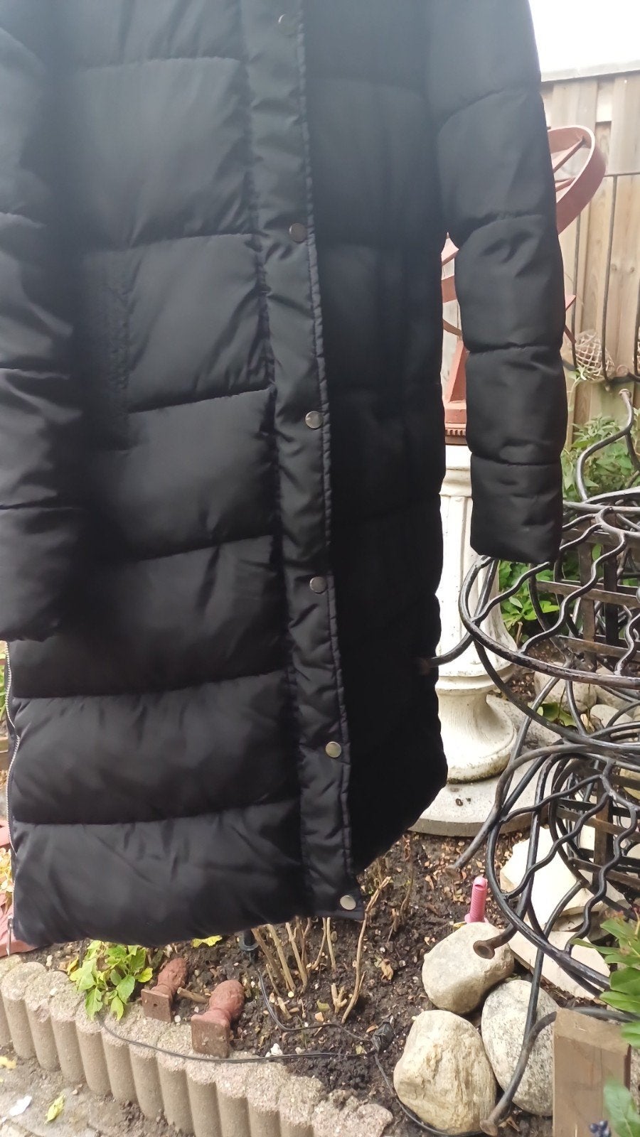prachige jas diep zwart zgn L, Kleding | Dames, Ophalen of Verzenden, Zo goed als nieuw, Zwart