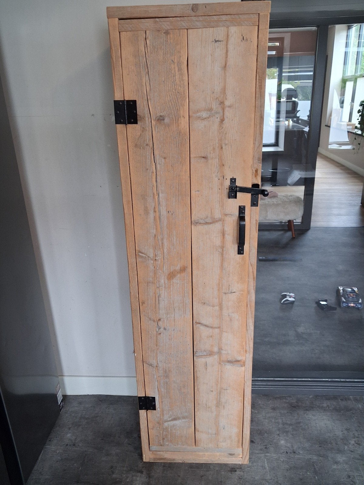 Steigerhouten kast met planken - Rustieke stijl, Ophalen, Gebruikt