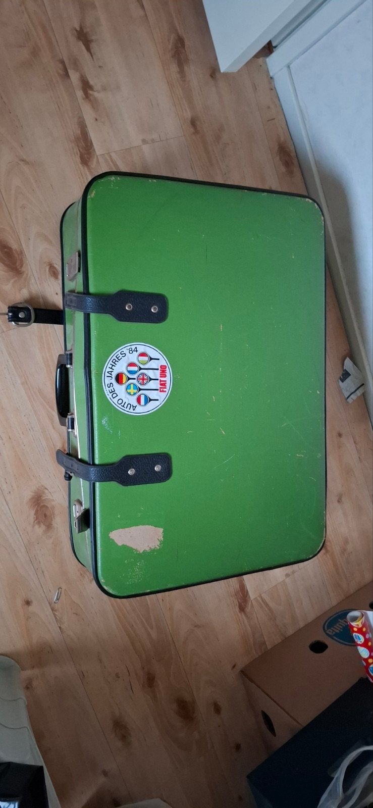 Oude Groene Koffer - Vintage Reisbagage 70x50x18 cm, Sieraden, Tassen en Uiterlijk, Overige materialen, Gebruikt, 45 tot 55 cm