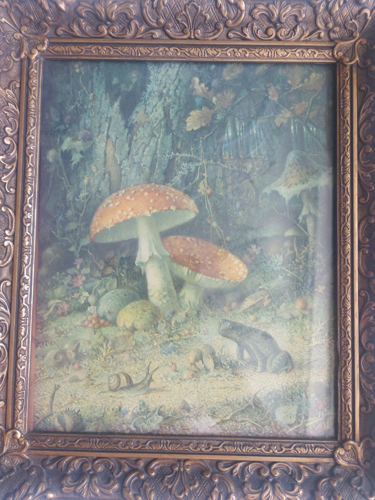 mooie afbeelding met boslandschap Jan de Boer, Ophalen of Verzenden