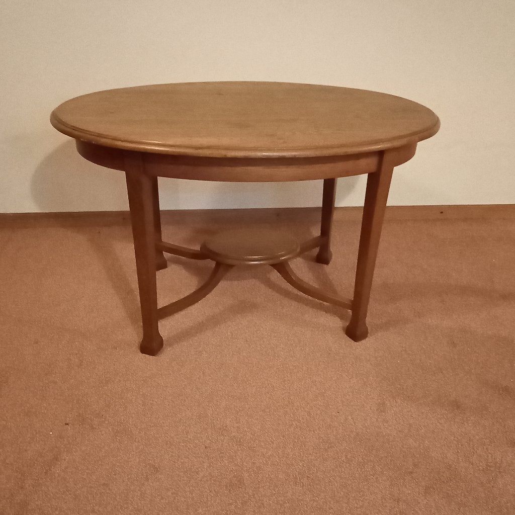 eiken salontafeltje ovaal, Ophalen, 50 – 75, Gebruikt, 50 tot 100 cm