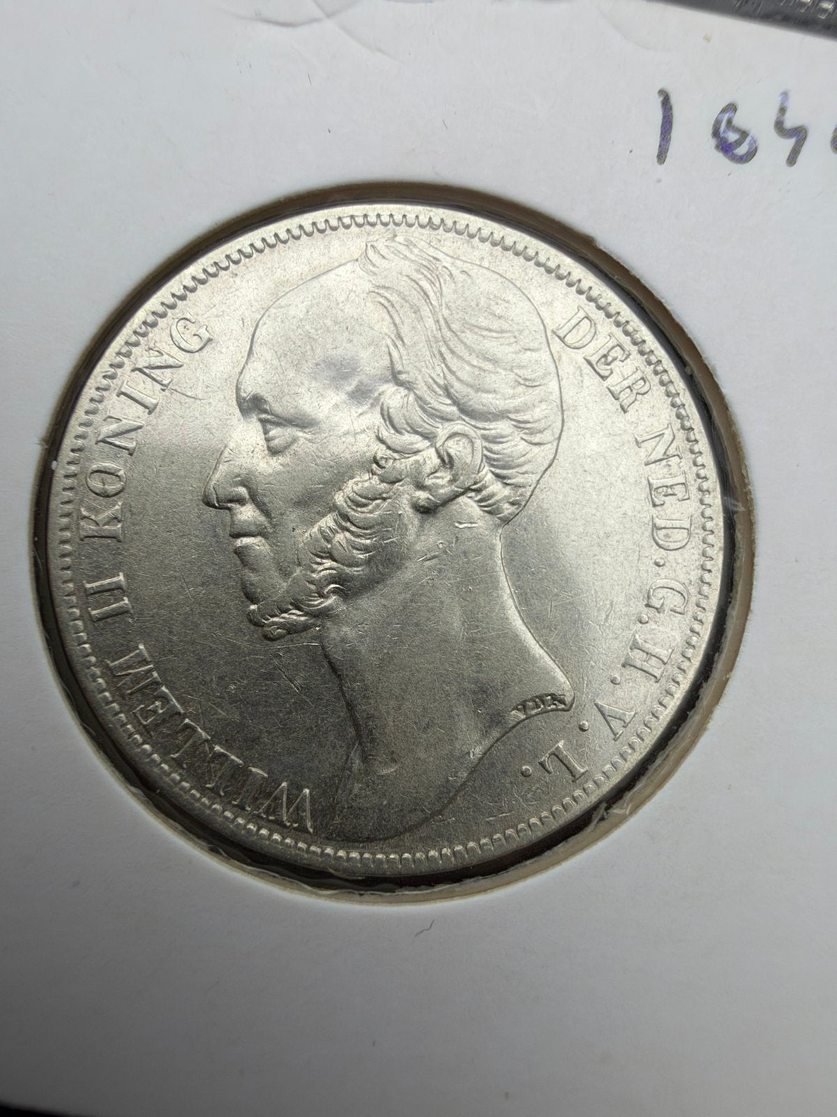 Gulden 1848 Willem II, 1 gulden, Zilver, Ophalen of Verzenden, Losse munt
