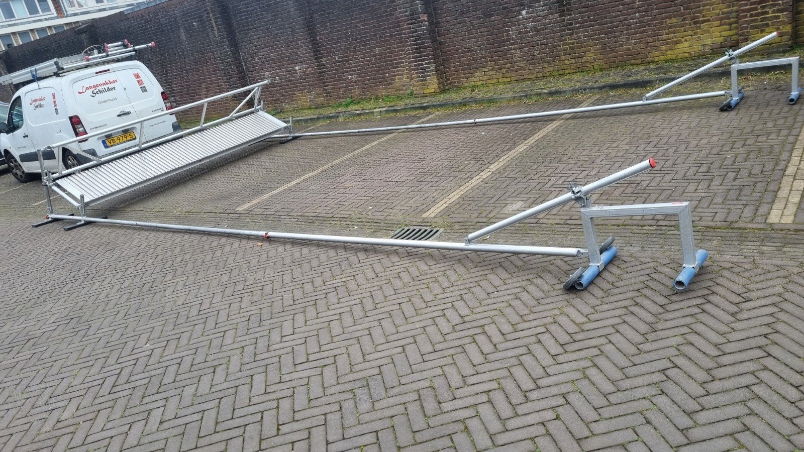 Steiger voor dakwerkzaamheden - Gebruikt, Ophalen of Verzenden, Gebruikt, 5 meter of hoger