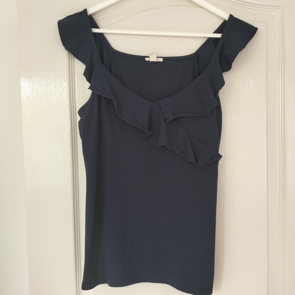 Esprit top mouwloos donkerblauw mt m in nette staat, Maat 38/40 (M), Blauw, Ophalen of Verzenden, Zo goed als nieuw
