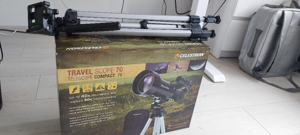 Celestron travel scope 70 sterren kijker, Lenzentelescoop (refractor), Ophalen of Verzenden, Minder dan 80 mm, Nieuw
