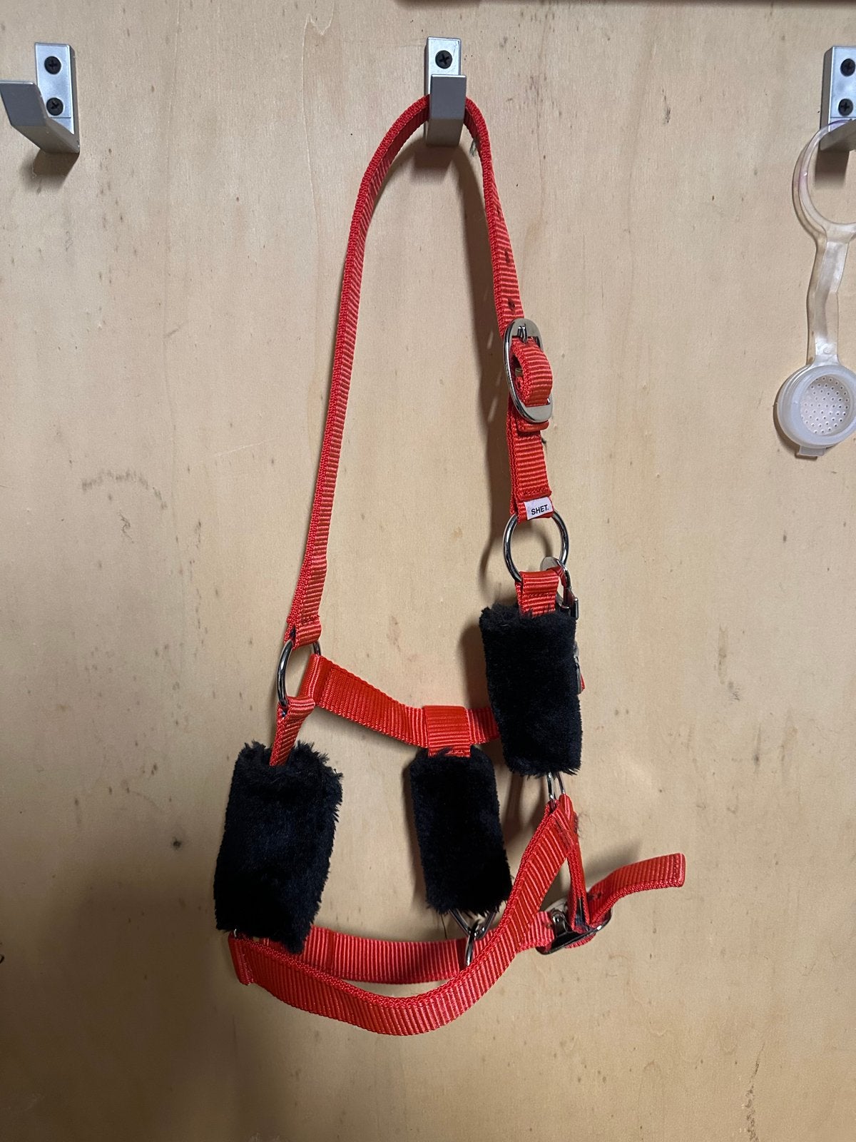 Halster rood met bont, Dieren en Toebehoren, Ophalen of Verzenden