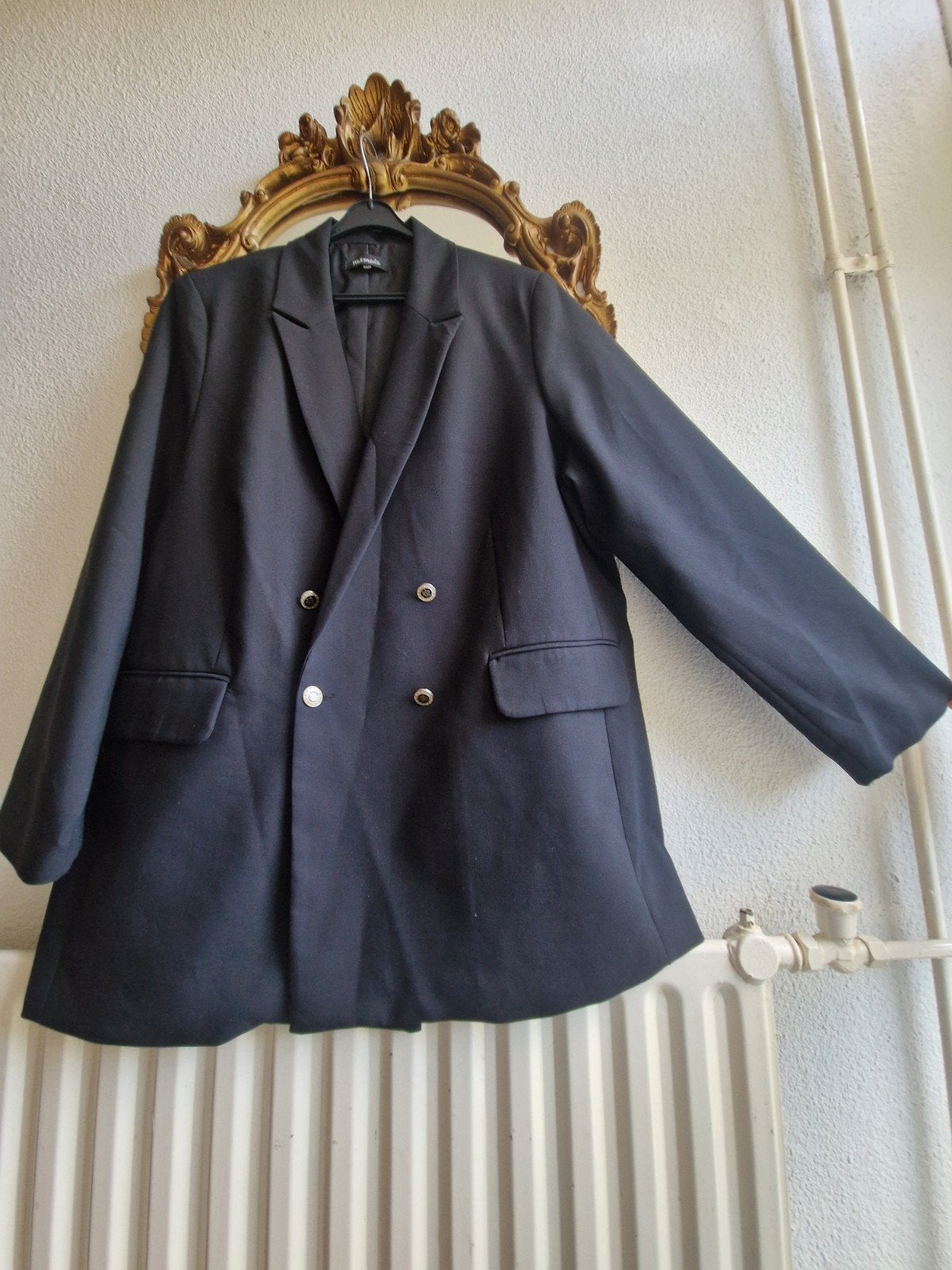 Als Nieuw! MS mode mix viscose zwart mooie balzer met knopen, Zwart, Ophalen of Verzenden, Zo goed als nieuw, MS Mode