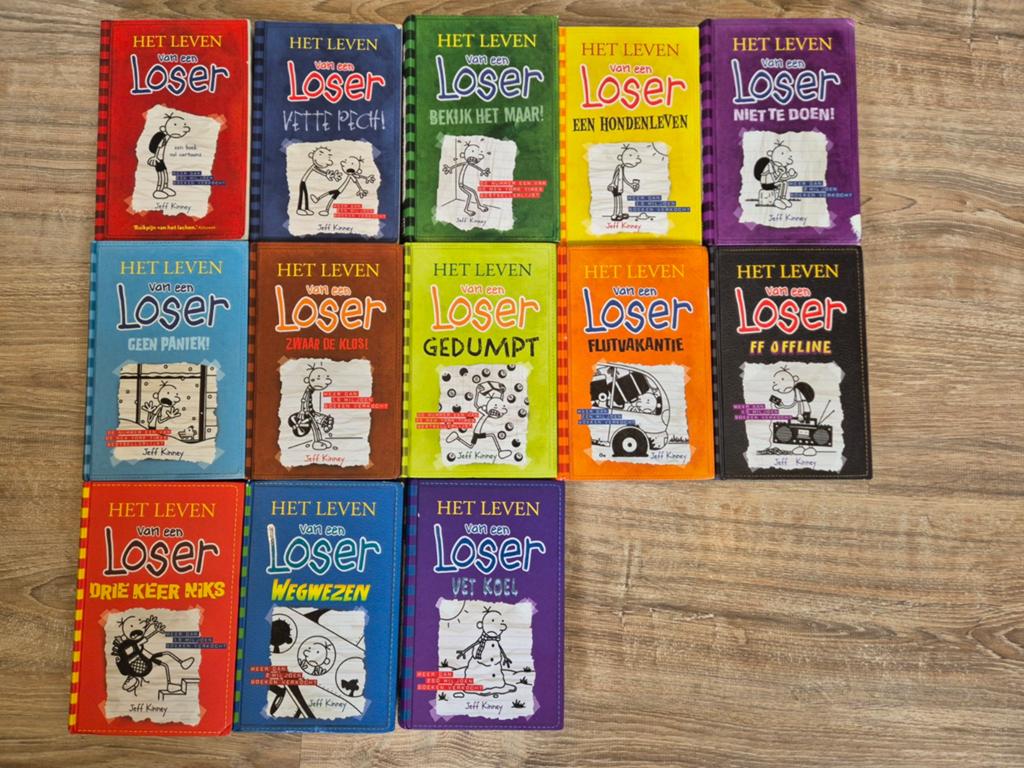 Het Leven van een Loser - deel 1 t/m 10 - prijs per stuk, Ophalen of Verzenden, Zo goed als nieuw, Jeff Kinney