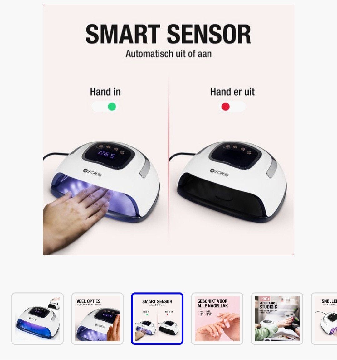ForDig UV lamp gelnagellak 220W - Professionele nageldroger, Ophalen of Verzenden, Gebruikt, Hand- en Voetverzorging