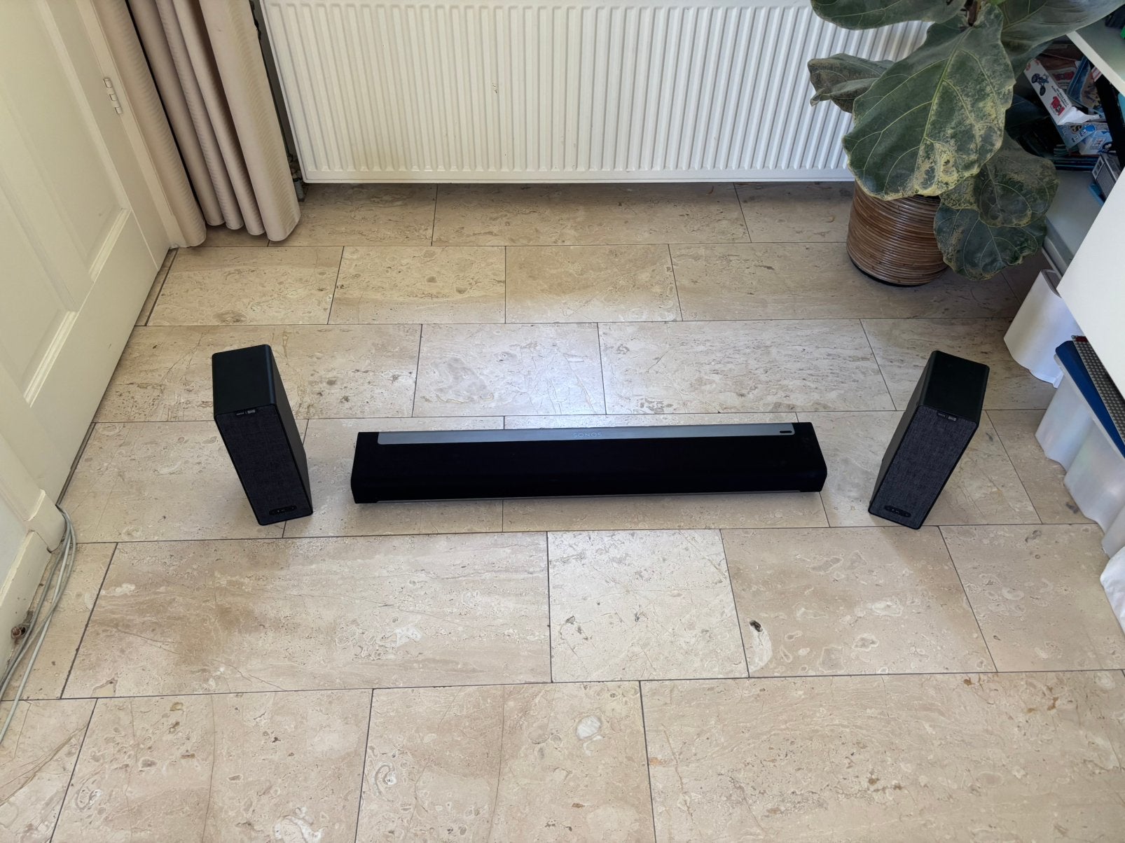 Sonos Set 2x Ikea sympfonisk + Playbar | Inclusief Garantie, Ophalen of Verzenden, Zo goed als nieuw, Minder dan 60 watt, Sonos