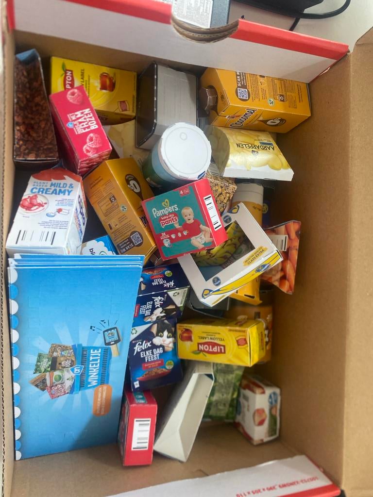 Grote doos vol AH mini's - Supermarkt mini's, Verzamelen, Ophalen, Zo goed als nieuw