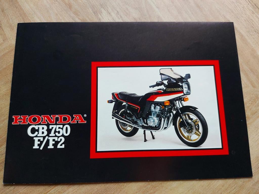Oude Honda CB 750 F/F2 motorfiets folder nl, Ophalen of Verzenden, Honda