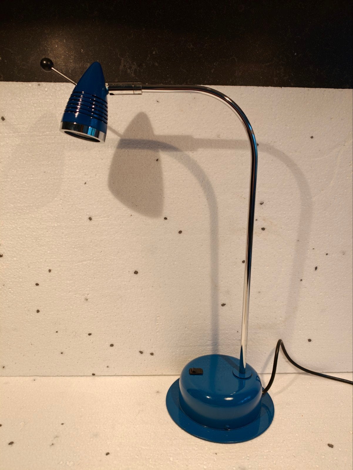 Vintage Torpedo Tafellamp - Blauw Lumina, Ophalen of Verzenden