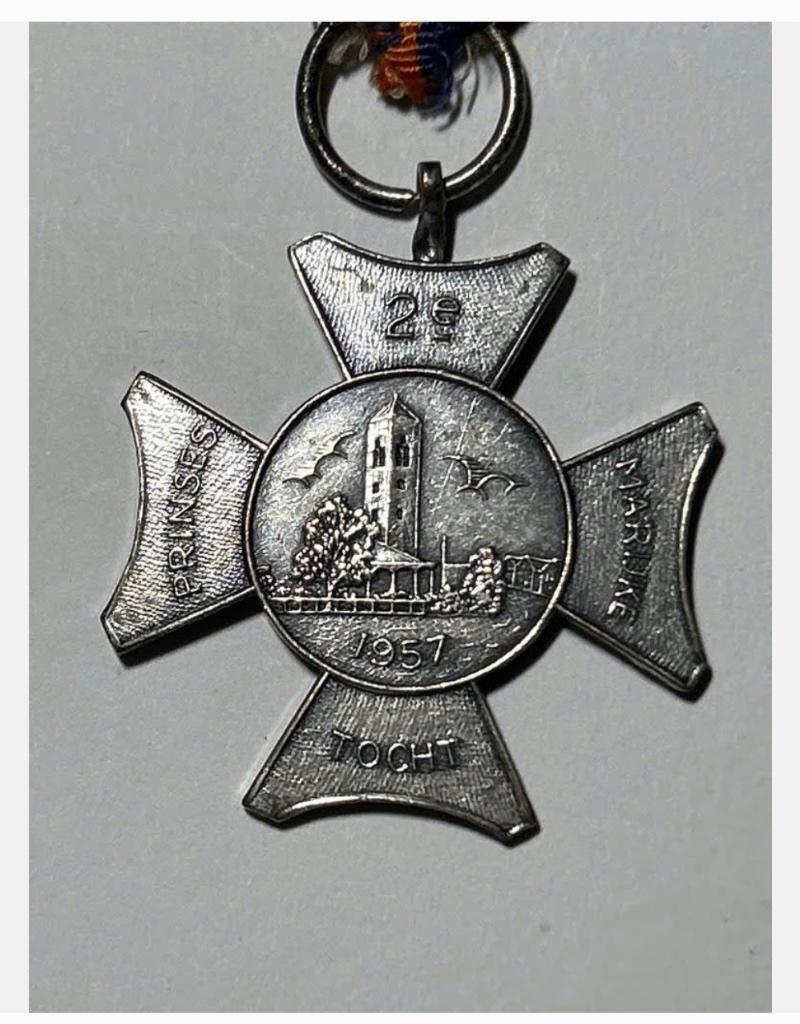 Oude Medaille - Prinses Marijke Tocht 1957, Ophalen of Verzenden, Overige materialen, Nederland