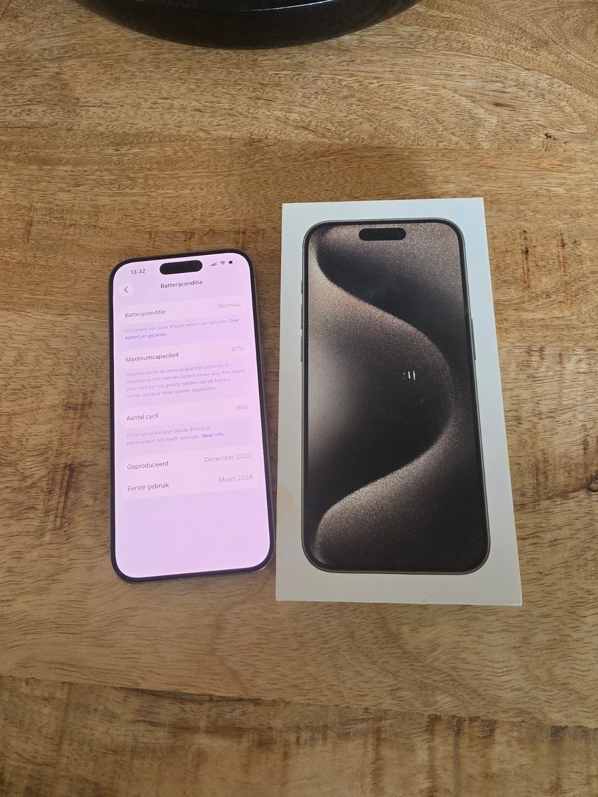 iPhone 15 Pro titanium - Krasvrij, als nieuw met doos, Telecommunicatie, Mobiele telefoons | Apple iPhone, 128 GB, Ophalen of Verzenden
