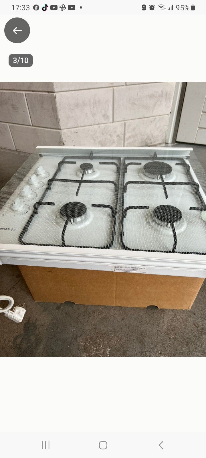 Bosch kookplaat tekoop., Ophalen of Verzenden, Inbouw, Gas, 4 kookzones