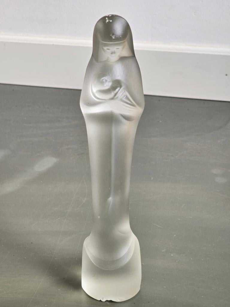 Leerdam Glas Stef Uiterwaal Madonna met kind, Antiek en Kunst, Antiek | Glas en Kristal, Ophalen of Verzenden