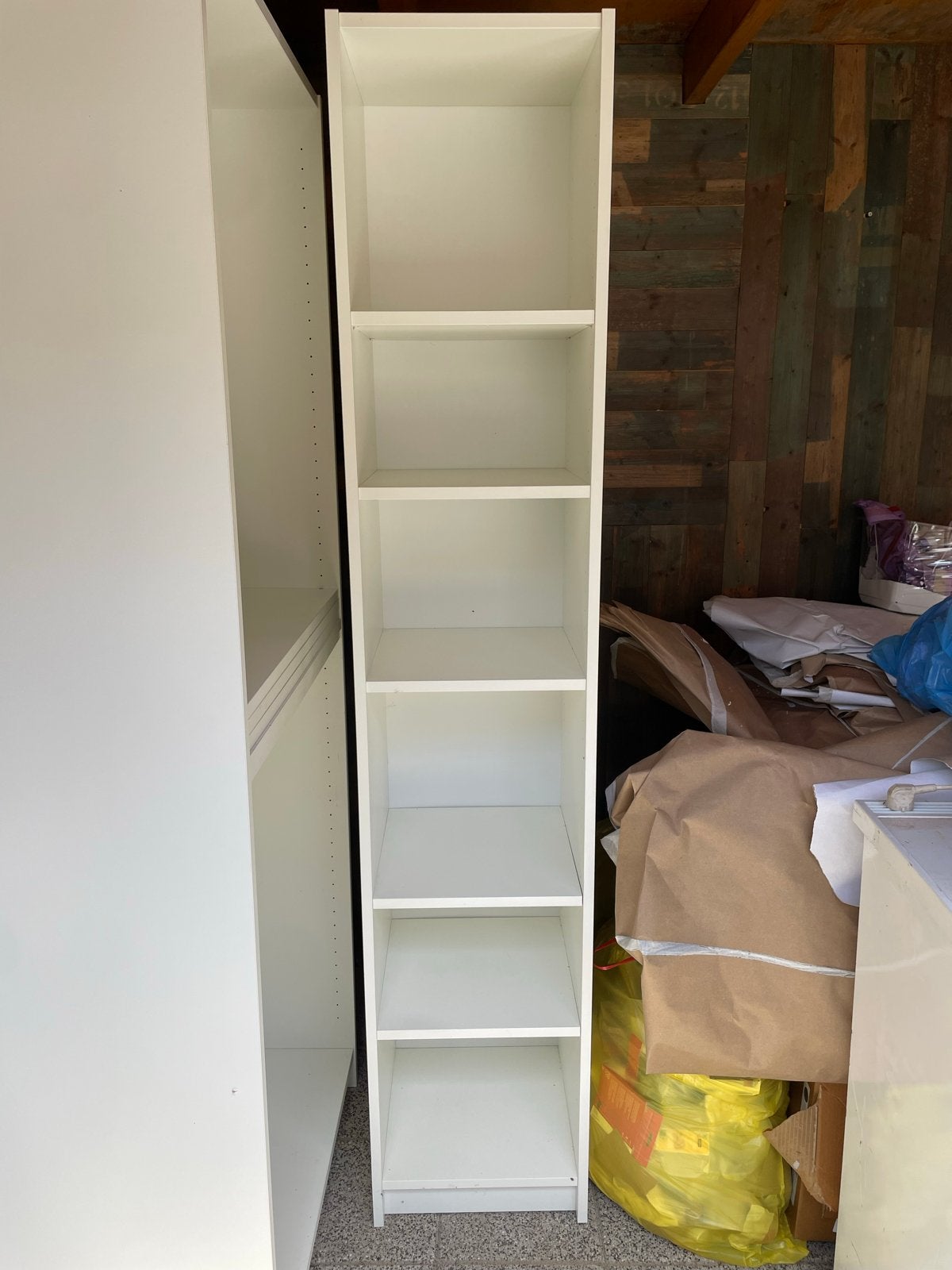 2 witte kasten met planken, Huis en Inrichting, Kasten | Boekenkasten, Ophalen, Met plank(en), Gebruikt, 200 cm of meer