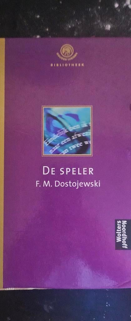 De Speler - F.M. Dostojevski (Wolters Noordhoff), Ophalen of Verzenden, Gelezen, F. M. Dostojevski, Nederland