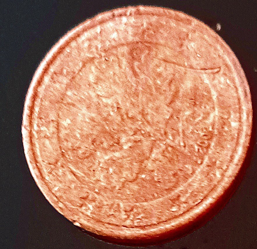 Zeldzame 5 cent munt met afwijkende stempel, Ophalen of Verzenden, Overige landen, 5 cent, Losse munt
