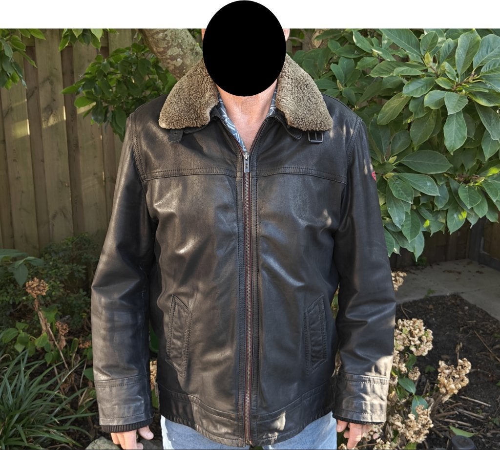 DNR zwarte lederen jas - Heren - XL, Zwart, Maat 56/58 (XL), Ophalen of Verzenden, DNR