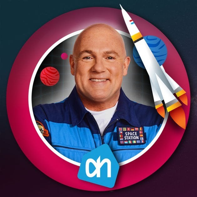 AH Ruimtevaart plaatjes met André Kuipers. € 0,10 p/s, Albert Heijn, Ophalen of Verzenden