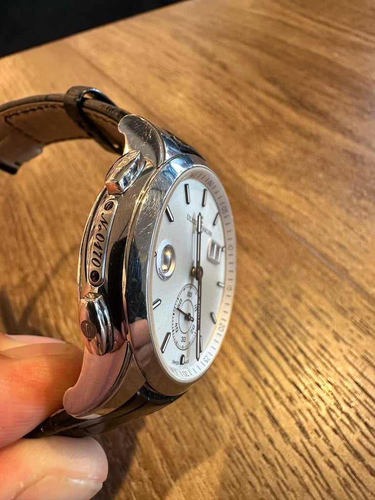 Ulysse Nardin Polshorloge - Zo goed als nieuw, Overige merken, Leer, Staal, Polshorloge