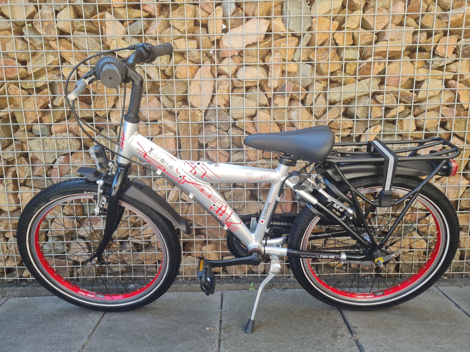 Stoere 20" Loekie X-treme jongensfiets 3 versn. (nagekeken), Fietsen en Brommers, Fietsen | Jongens, Ophalen, Terugtraprem, Gebruikt