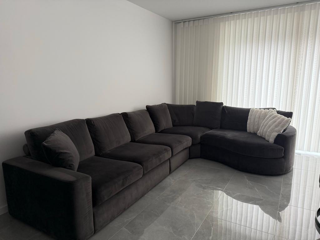 Luxe hoekbank antraciet - ZO GOED ALS NIEUW (2 jaar oud), Huis en Inrichting, Banken | Bankstellen, Ophalen, Hoekbank, 300 cm of meer