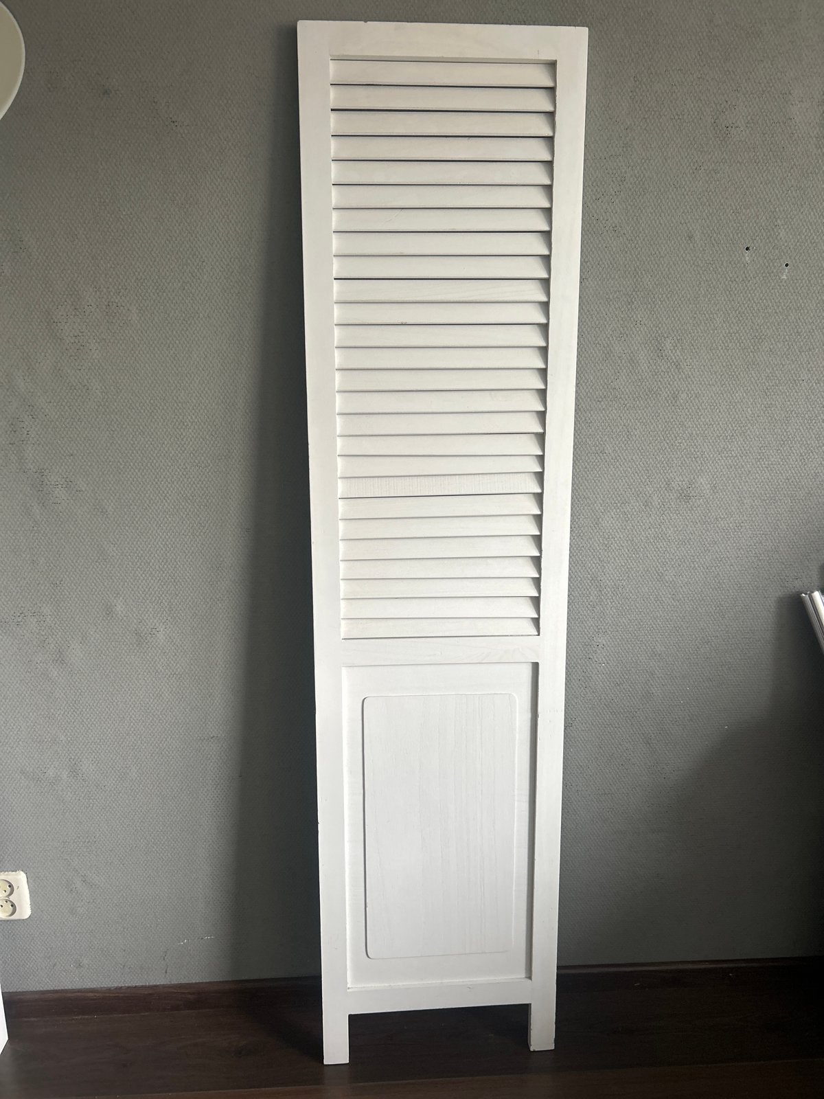Witte houten louvredeur, Ophalen, Minder dan 80 cm, Binnendeur, Minder dan 200 cm