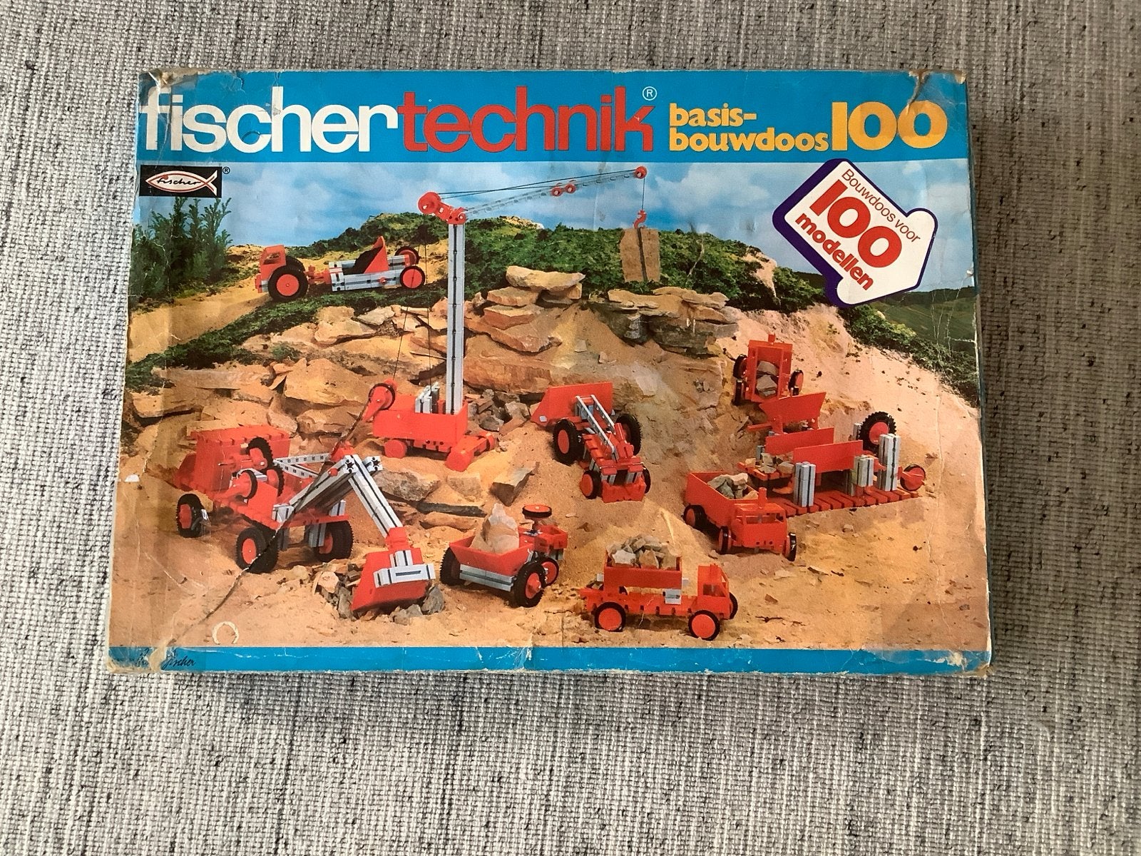 Fischertechnik Basis-bouwdoos 100 - Vintage Constructiespeel, Ophalen, Gebruikt, Overige merken