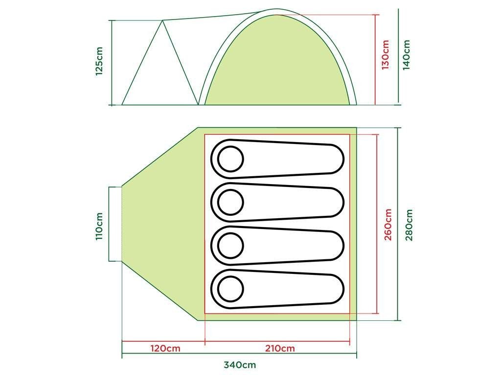 Coleman Darwin 4+ Blackout Compacte Koepeltent 4 Personen, Coleman, Info@coleman.com, Nieuw, Ophalen of Verzenden