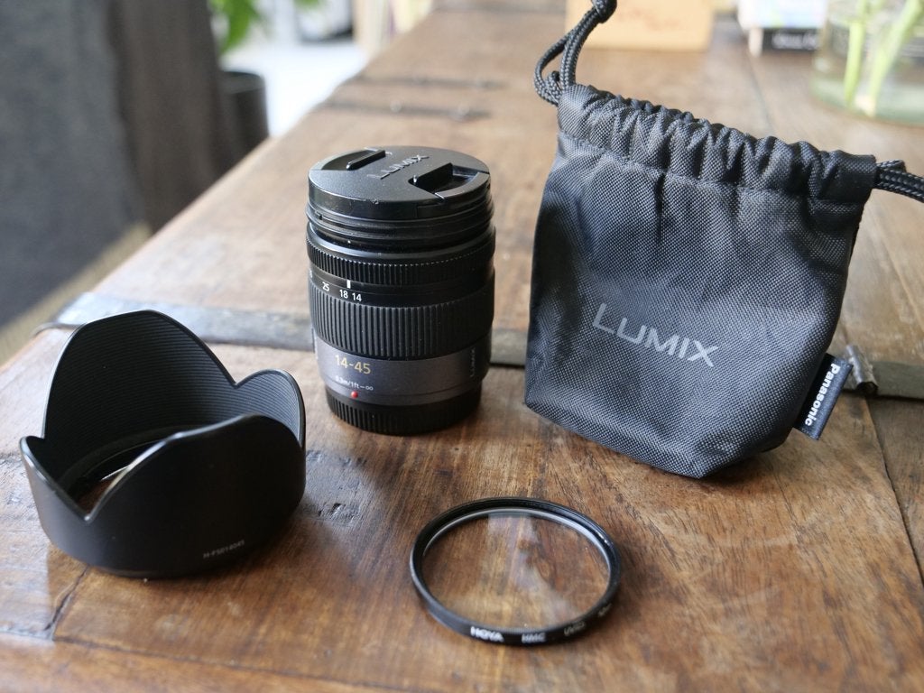Panasonic Lumix MFT-lens 14-45mm f/3.5-5.6 ASPH Mega O.I.S., Ophalen of Verzenden, Gebruikt, Standaardlens