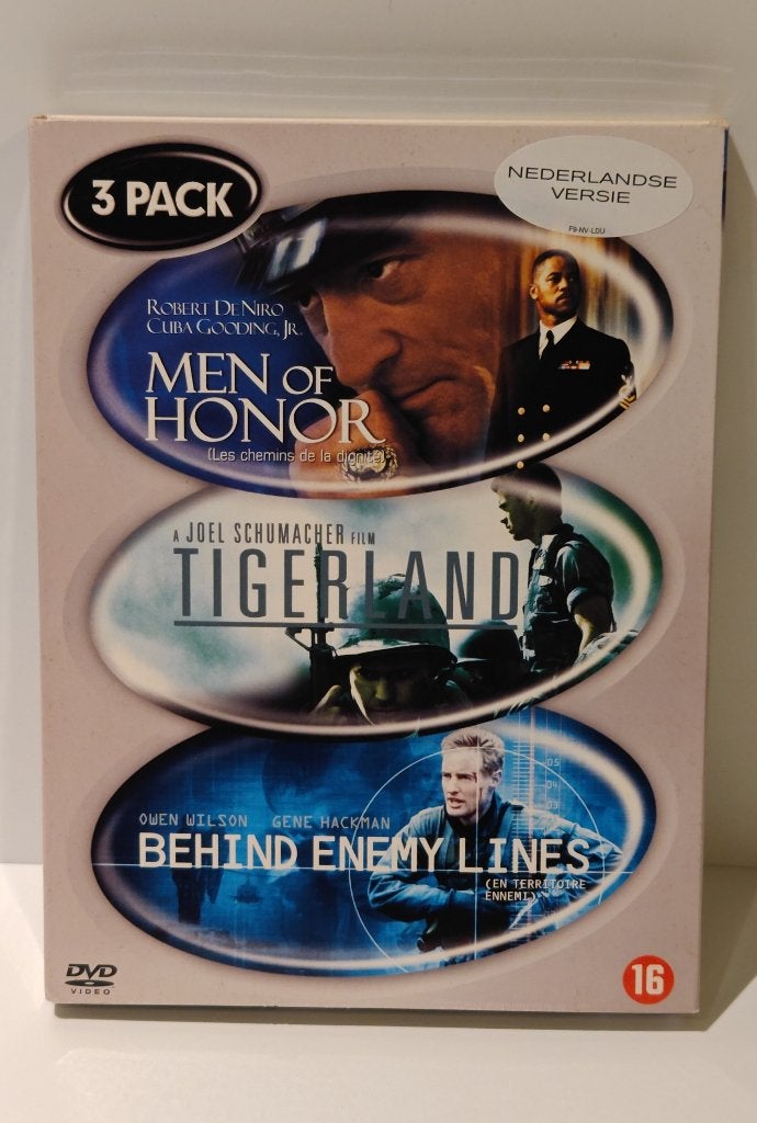 War Movie 3 dvd Men of Honor Tigerland Behind Enemy Lines, Vanaf 12 jaar, Ophalen of Verzenden, Zo goed als nieuw, Oorlog