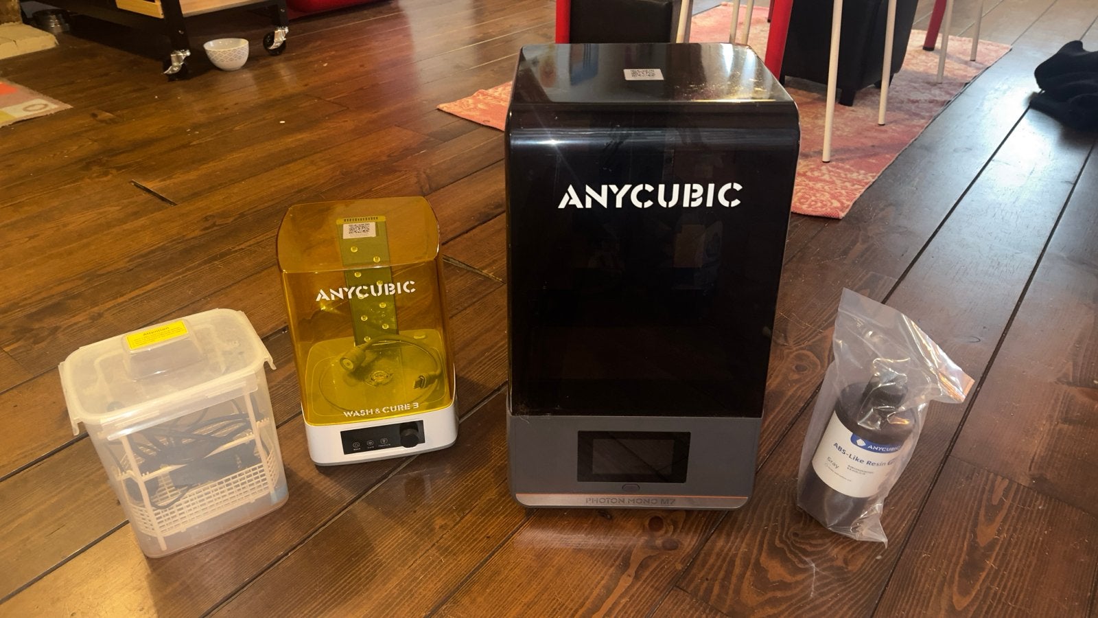 Anycubic Photon Mono M7 3D printer + Wash & Cure set, Ophalen of Verzenden, Zo goed als nieuw, Resin/Hars