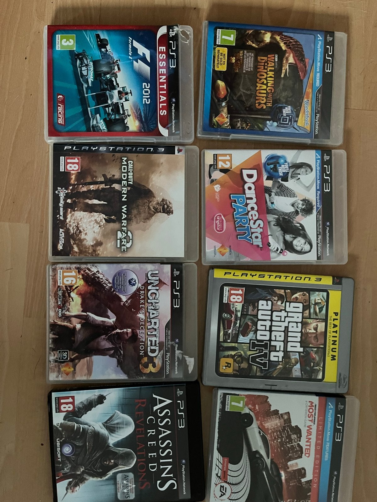 PS3 Games Bundel: F1 2012, CoD MW2, Uncharted 3, GTA IV, AC, Online, Gebruikt, Vanaf 18 jaar, Overige genres