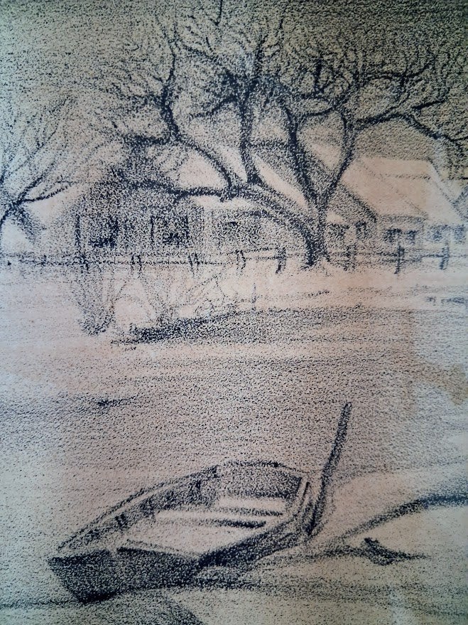 Litho van Jan Schonk (1889-1976), Antiek en Kunst, Gelimiteerde oplage, Ophalen of Verzenden, Landschappen, Lithografie