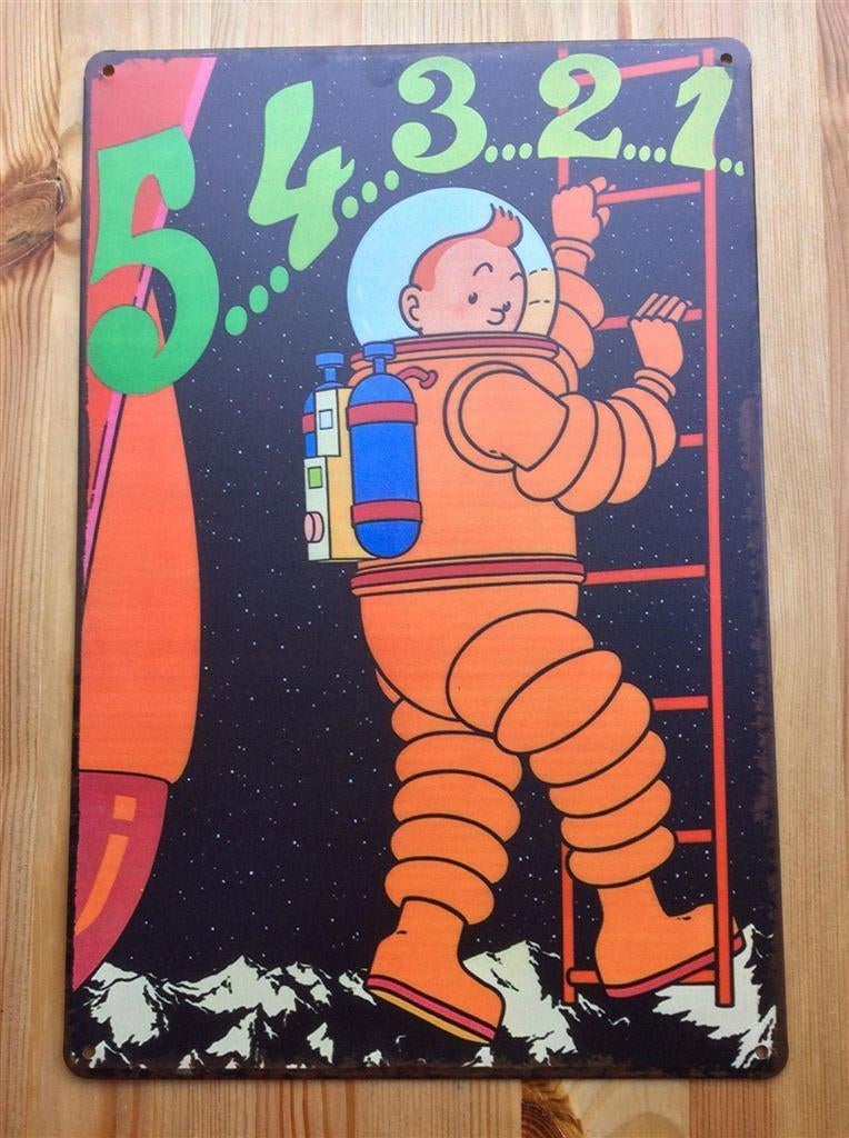 Prachtig KUIFJE Tintin Metalen Wandbord Poster strip kado, Verzamelen, Stripfiguren, Verzenden, Kuifje, Nieuw, Beeldje of Figuurtje