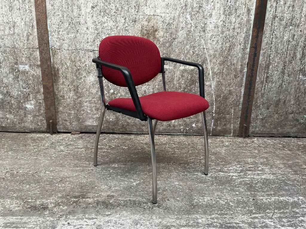 Speciale prijs!!! Wendy vergaderstoel bordeaux - laatste 9, Ophalen of Verzenden, Nieuw, Kunststof, Vijf, Zes of meer stoelen