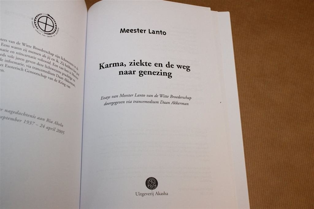 Zeldzaam: Karma Ziekte & Weg naar Genezing — Meester Lanto, Ophalen of Verzenden, Gelezen, Overige onderwerpen, Achtergrond en Informatie