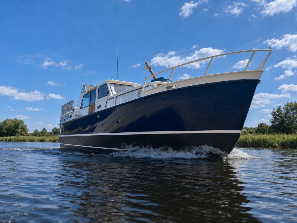 Ruime stalen motorboot 10,50 meter, vaarklaar., 10 m, Gebruikt, Diesel, Walstroom