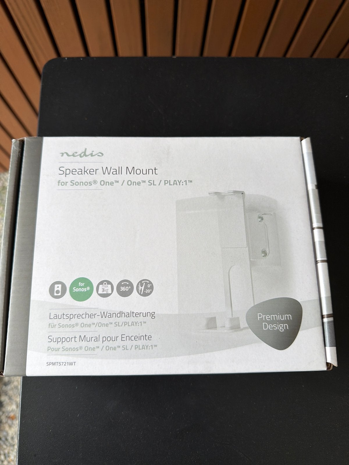 Nieuwe Nedis Speaker Muurbeugel voor Sonos One/PLAY:1, Overige merken, Inclusief muurbeugels, Nieuw, Ophalen of Verzenden