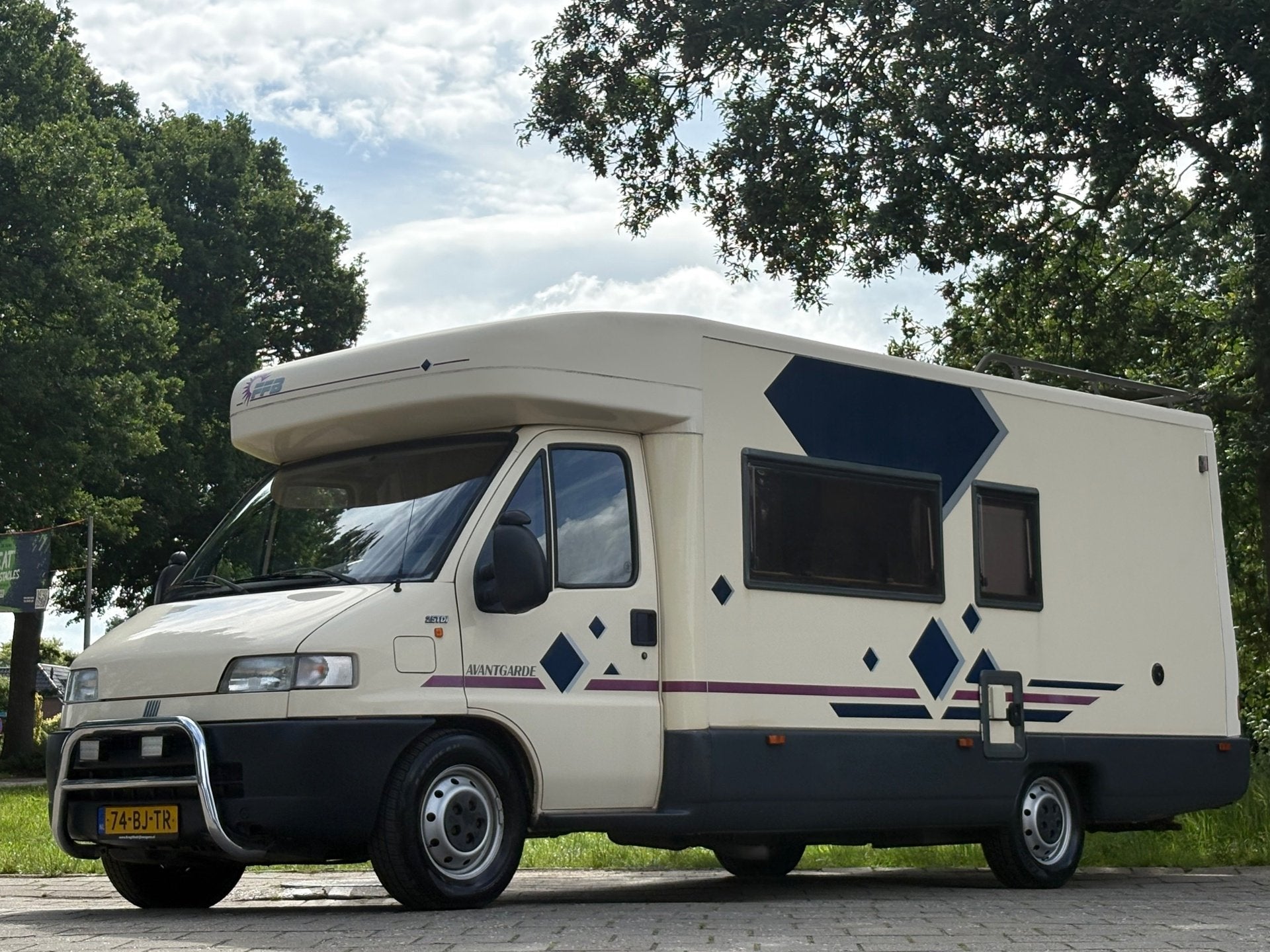 Fiat 230 CAMPER|draaistoelen|4p|trekhaak|fietsendrager met|l, Caravans en Kamperen, Campers, Bedrijf, Half-integraal, Fiat, Tot en met 4