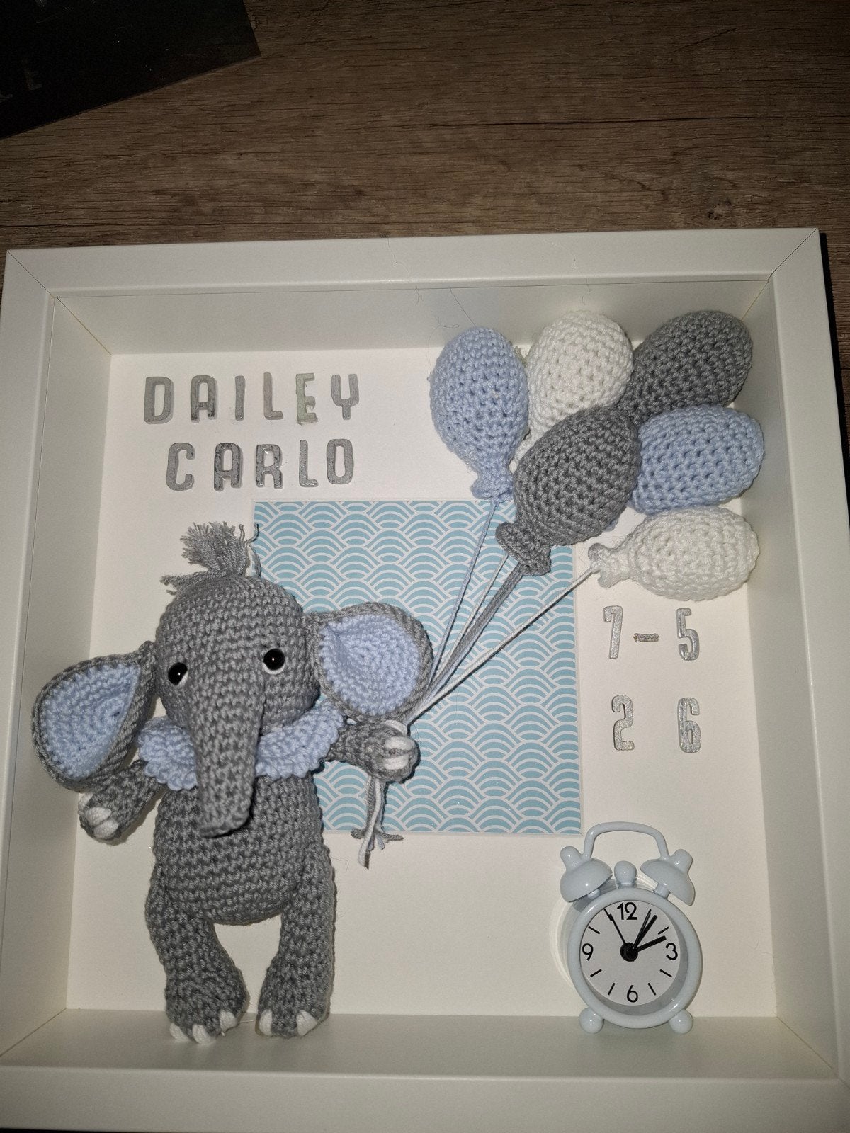 Gepersonaliseerd Kraamcadeau: Olifant met Ballonnen, Ophalen of Verzenden, Nieuw, Kraamcadeau