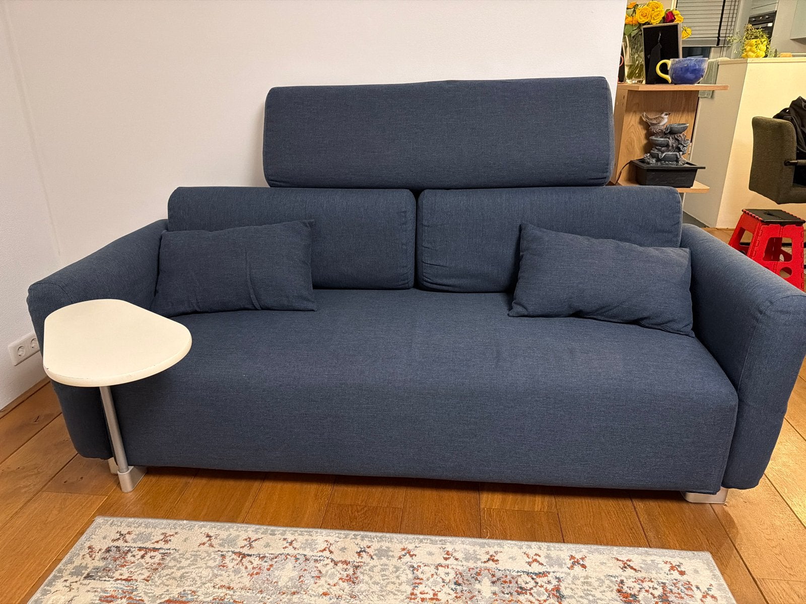 Comfortabele slaapbank met verstelbare armleuningen, Ophalen, Gebruikt, 150 tot 200 cm, Tweepersoons