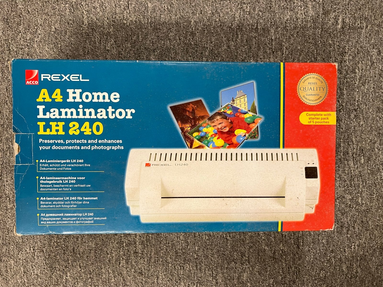 Rexel A4 Home Laminator LH 240 met lamineerpapier, Ophalen of Verzenden, Gebruikt
