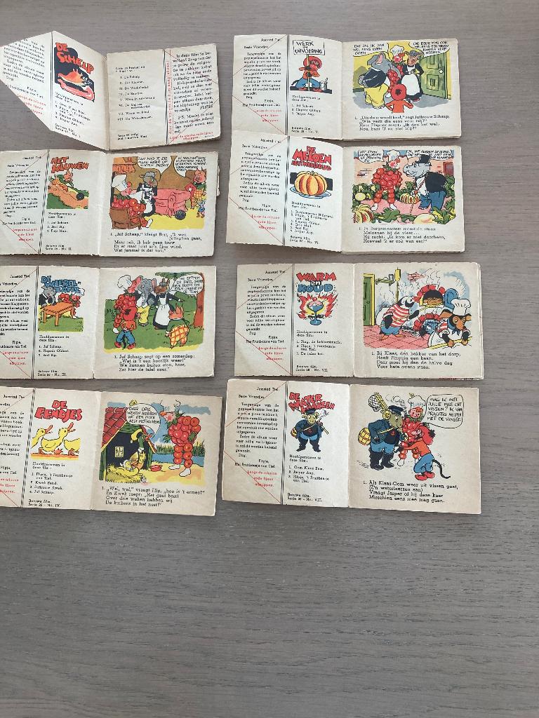 8 filmstroken Flipje Tiel serie 28 compleet, Verzenden